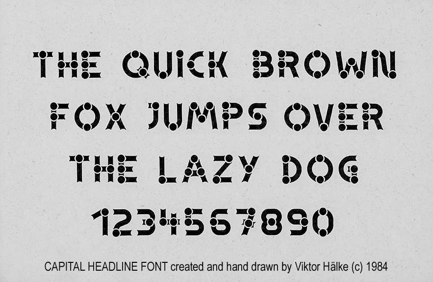 the real robot font (c) Viktor Haelke 1984